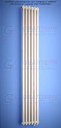 Радиатор стальной трубчатый Purmo Delta LaserVent 2180 / 6 секций, нижнее подключение (VLO), с вентилем. Цвет RAL 9001 (кремовый).