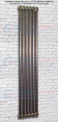 Радиатор стальной трубчатый Purmo Delta Laserline 2180 / 8 секций, нижнее подключение (VL), без вентиля, цвет Technoline