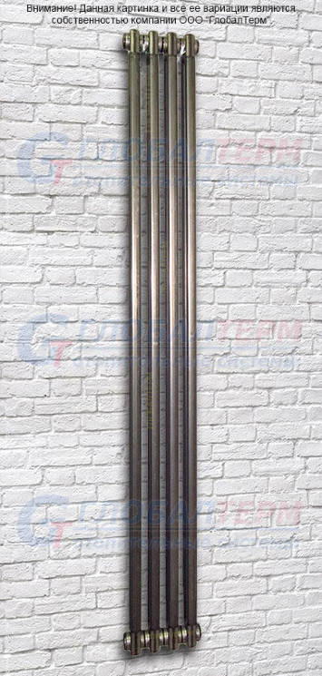 Радиатор стальной трубчатый Purmo Delta Laserline 2180 / 4 секции, боковое подключение (AB), цвет Technoline